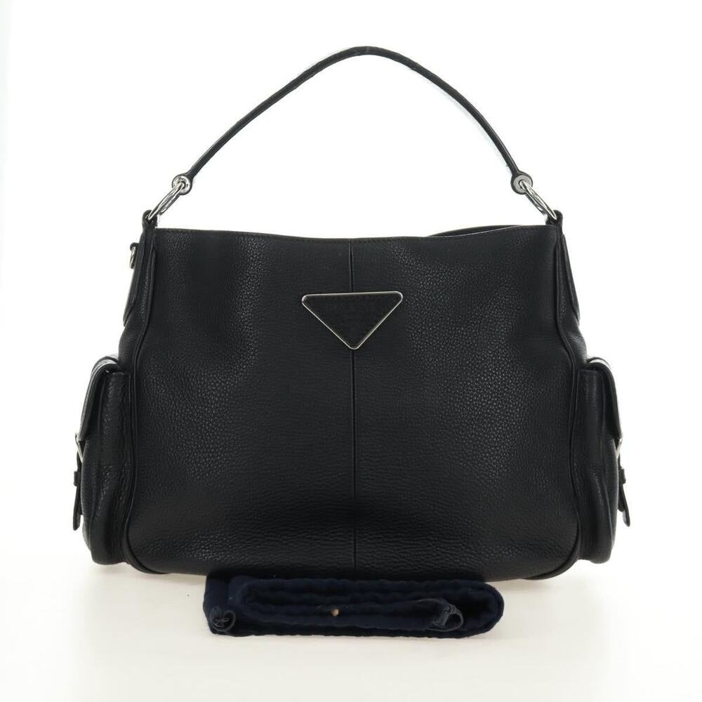Prada Saffiano Galleria Shoulder Bag Black